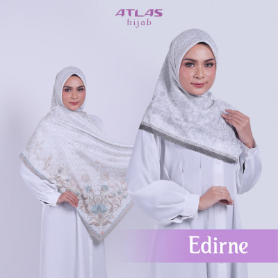  Atlas Hijab Ville Lumiere Series Motif Edirne Kerudung Segi Empat