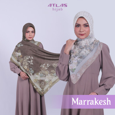  Atlas Hijab Ville Lumiere Series Motif Marrakesh Kerudung Segi Empat