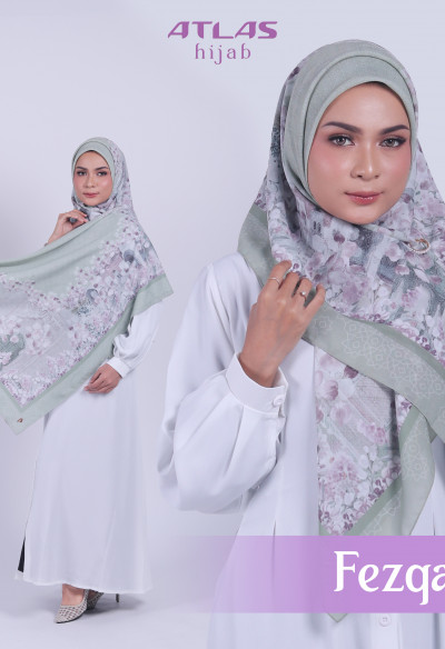 Atlas Hijab Ville Lumiere Series Motif Fezqa Kerudung Segi Empat
