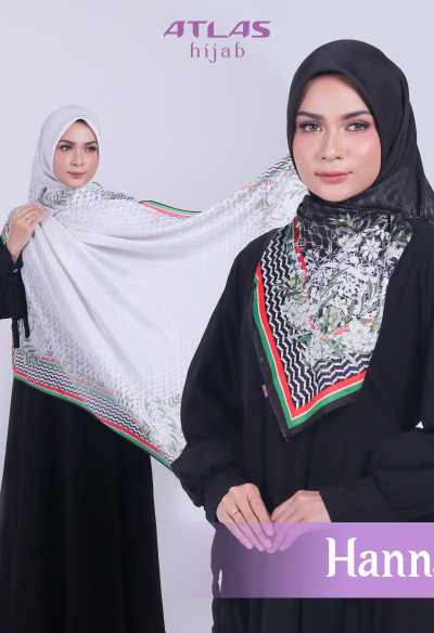 Atlas Hijab Ville Lumiere Series Motif Hannah Kerudung Segi Empat
