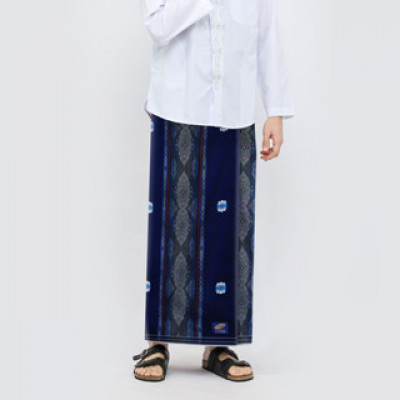Sarung ATLAS Universal 690 Jacquard Songket Biru Tua