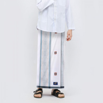 Sarung ATLAS Universal 690 Jacquard Songket Putih Cream