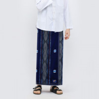 Sarung ATLAS Universal 690 Jacquard Songket Biru Tua