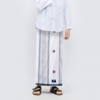 Sarung ATLAS Universal 690 Jacquard Songket Putih Cream