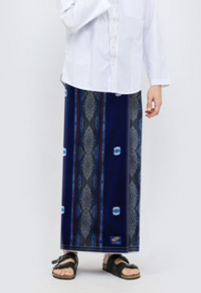Sarung ATLAS Universal 690 Jacquard Songket Biru Tua