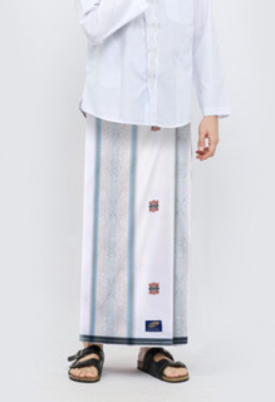 Sarung ATLAS Universal 690 Jacquard Songket Putih Cream