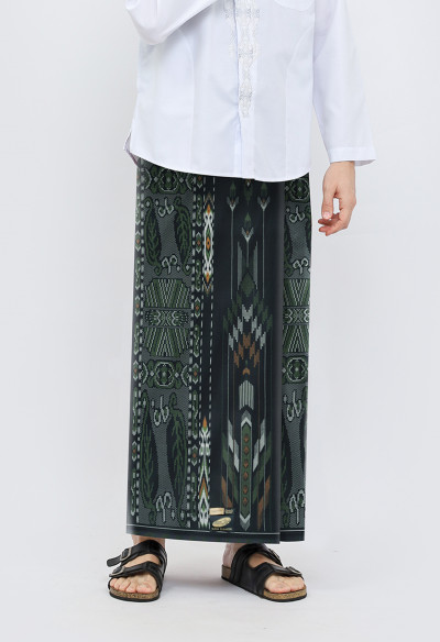 Sarung ATLAS Super Premium 920 Motif A9 KJA Hitam Hijau