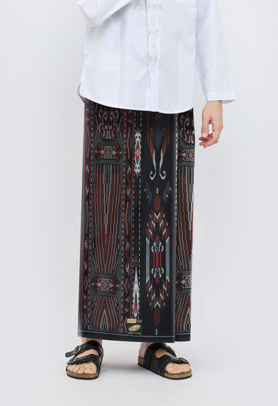  Sarung ATLAS Super Premium 920 Motif A9 KJA Hitam Merah 02