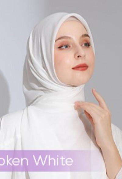 Atlas Hijab Super Premium Shafiyah Broken White