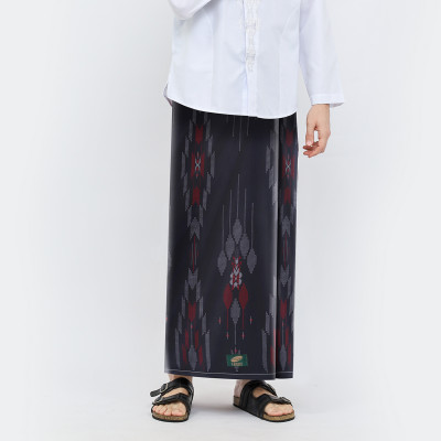 Sarung ATLAS Favorit 525 Kembang Motif BHS A4 PSA 03 Hitam Merah