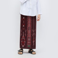 Sarung ATLAS Favorit 525 Kembang Motif BHS A4 PSA 02 Merah Hati