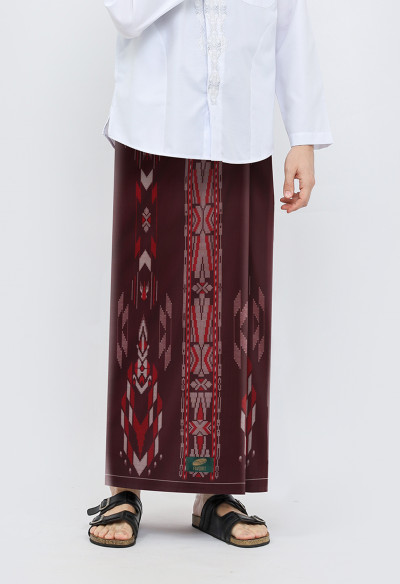 Sarung ATLAS Favorit 525 Kembang Motif BHS A4 PSA 02 Merah Hati