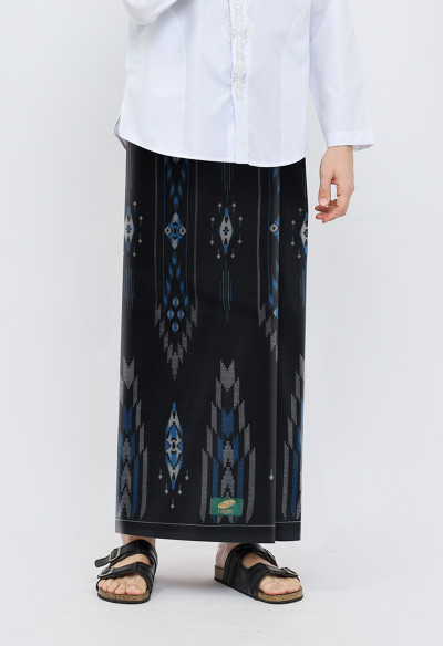 Sarung ATLAS Favorit 525 Kembang Motif BHS A4 PSA 04 Hitam Biru