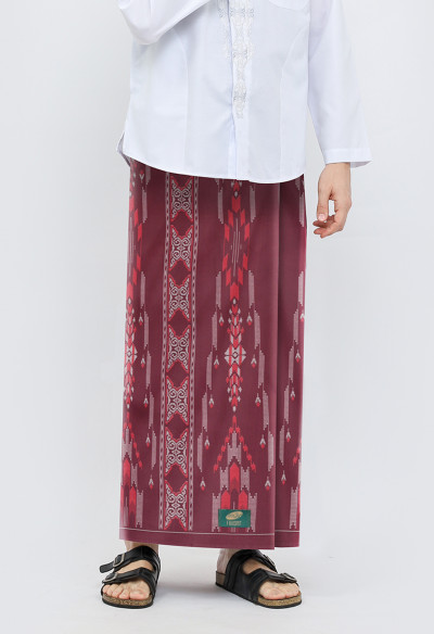 Sarung ATLAS Favorit 525 Kembang Motif BHS A4 PSA 05 Merah Hati