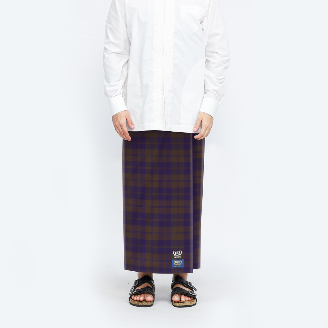 Sarung BHS Classic Gold Motif C42 KDT Olive Muda